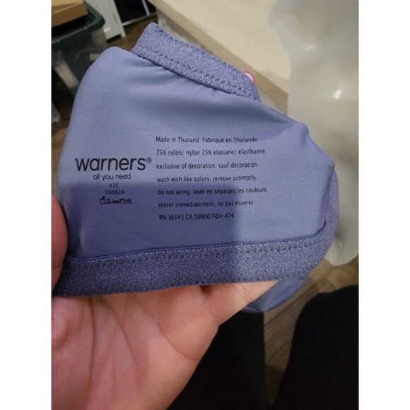 Warner's 42C Blue Cushioned Underwire For Support & Comfort Full Coverage - Picture 6 of 8